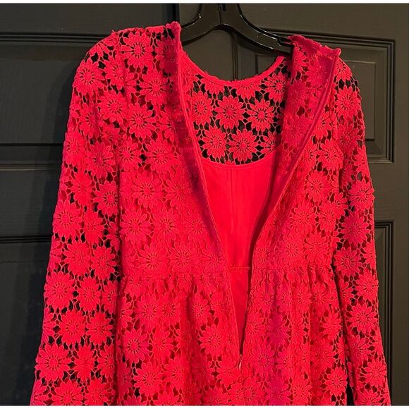 Donna Morgan Women's Long Sleeve Chemical Lace Dress Size 0 - Picture 5 of 8